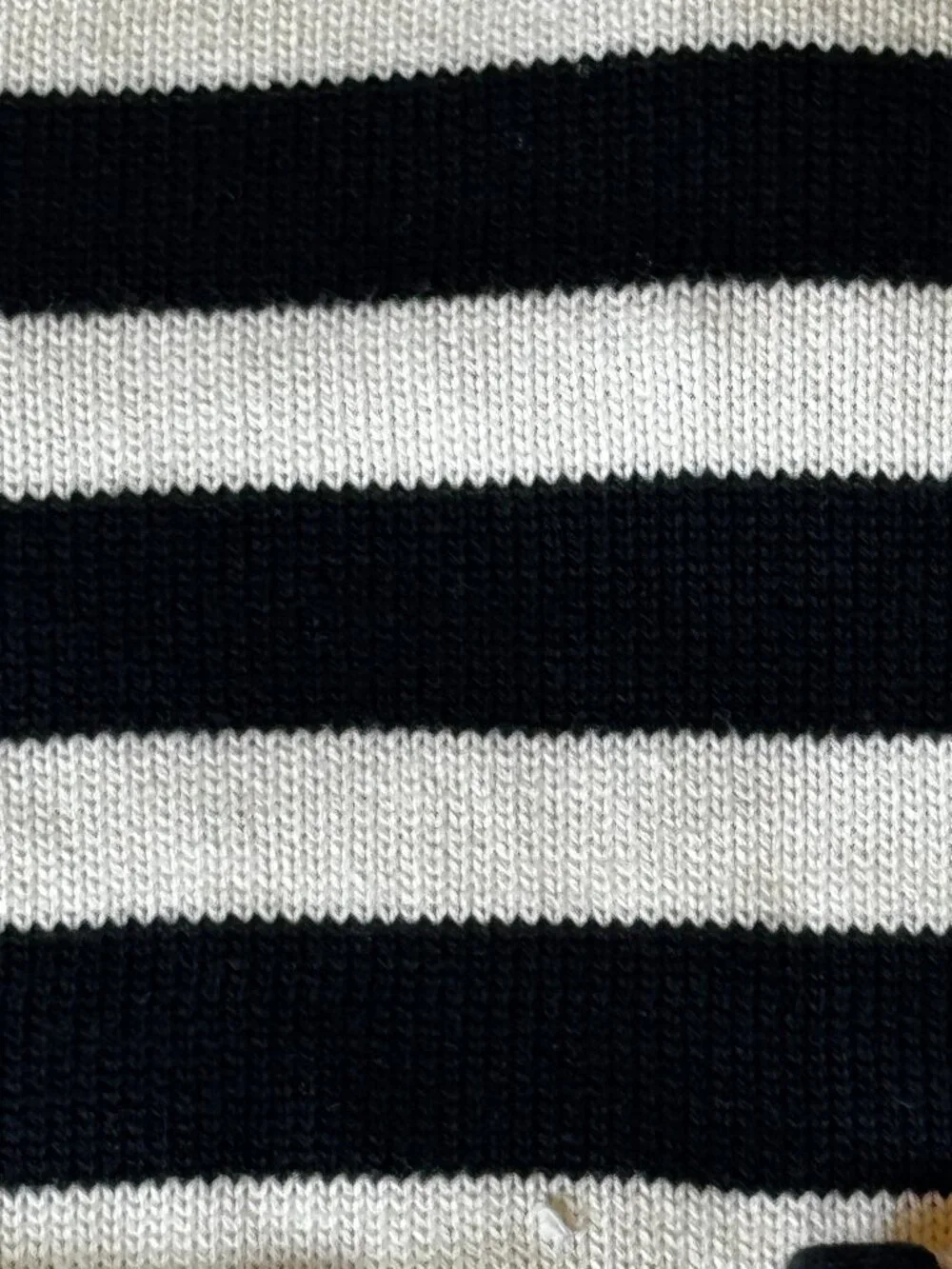 J.Crew Cream & Black Striped Quarter-Zip Sweater | Size XS - Picture 5 of 8